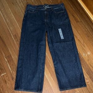 Old Navy Women's Dark Blue Wide-Leg Jeans